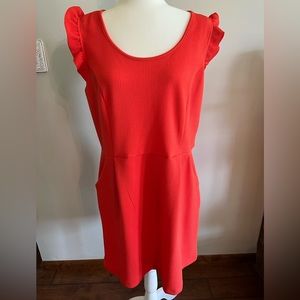 Xhilaration Orange Ruffle Sleeve Mini Dress XXL